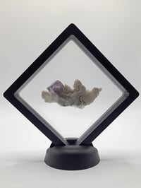 Image 7 of Octahedral YGX Fluorite & Candle Quartz with 4" Display - 5 Styles 