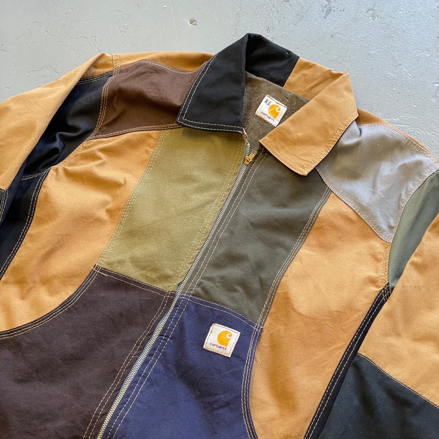 Image of Vintage Carhartt Detroit rework jacket size xl 03