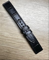 Image 3 of Gunmetal - Double Dark Grey- Alligator Watch Strap