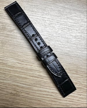 Image of Gunmetal - Double Dark Grey- Alligator Watch Strap