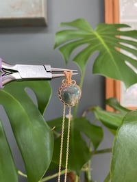 Image 4 of Gold  Ocean Jasper Heart  Crystal Necklace