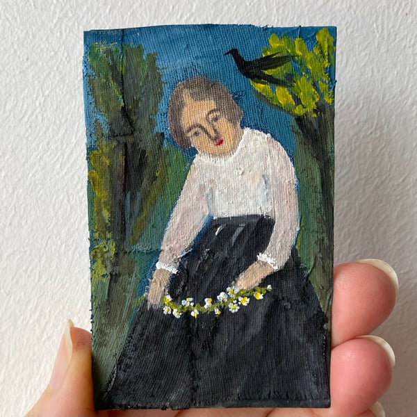 Image of forever making daisy chains - a portrait