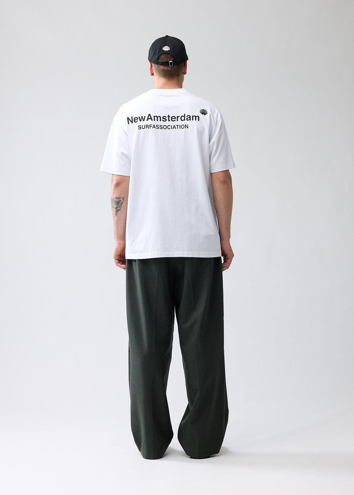 Image of NEW AMSTERDAM SURF ASSOCIATION LOGO TEE WHITE