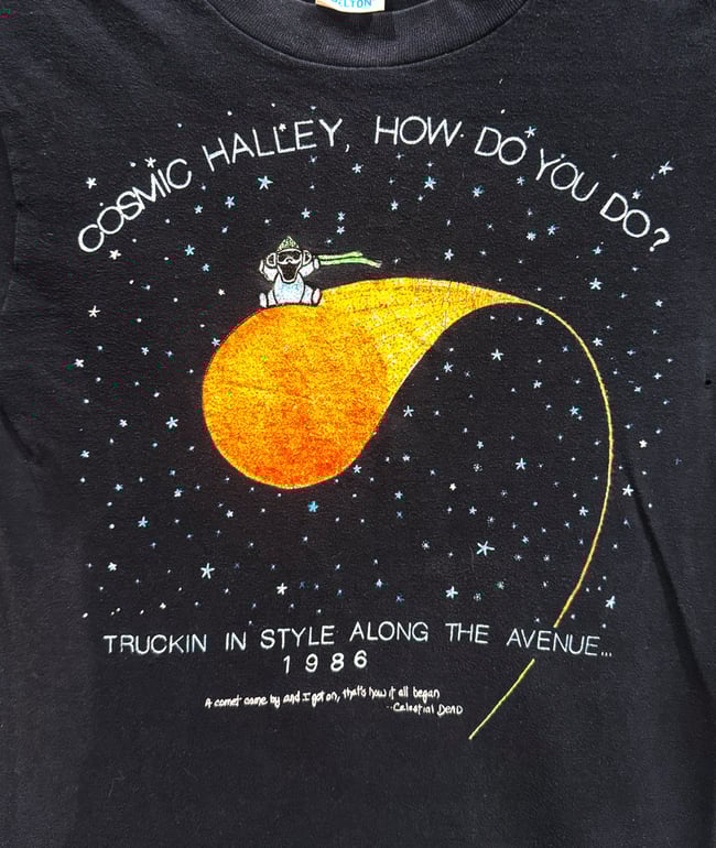 Grateful Dead 1986 Cosmic Charlie (Halley) Longsleeve Lot Shirt - Size SM
