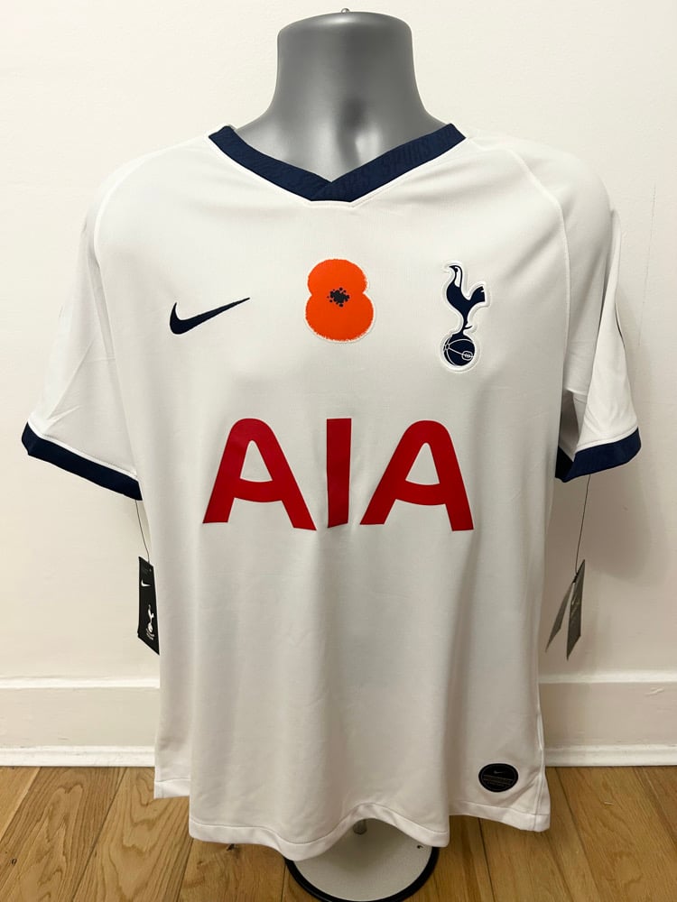Image of NEW Tottenham Hotspur “DELE 20” 2019/20 Home Poppy Shirt + patches (L)