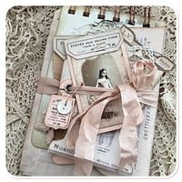 Image 3 of Handmade Junk Journal Envelope full of vintage french lace samples