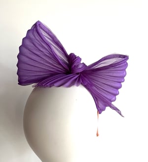 Image of Purple silk organza bow