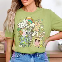 Retro Easter Teacher Vibes  Tee  