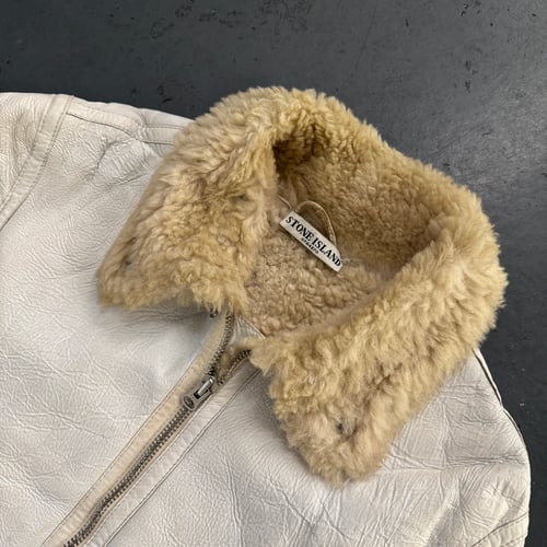 Image of AW 2006 Stone Island Hand Painted Shearling Jacket, size large
