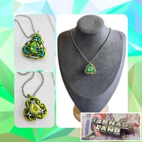 Peridot + Citrus Reversible Tria Pendant