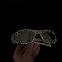 Image 2 of SILVER SPIKED SUNGLASSES (50% SALE: $260->$130)