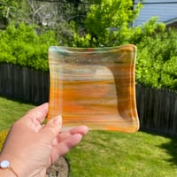 Image 2 of Fused Glass Square Trinket/Soap Dish 3
