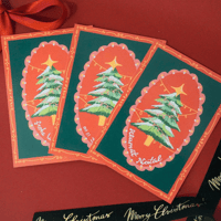 🎄 Bundle - 3x Personalisierte Weihnachtskarte Tannenbaum