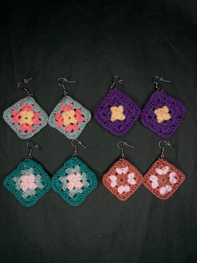 Mini Granny Square Earrings