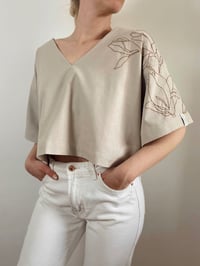 Image 4 of Linen Blend Top - Magnolia