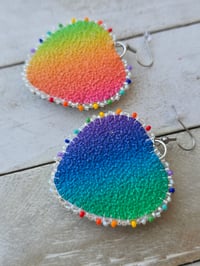 Image 3 of White Pride Flag earrings 