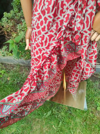 Image 4 of Pasha Co ord set top and frill wrap skirt - Red