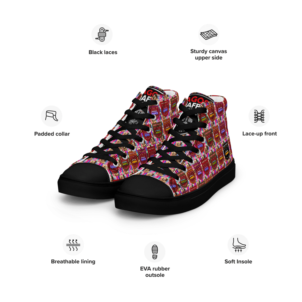 LASGIDI ELITE - WOMEN'S HIGH TOP CANVAS (RUBY MOSAIC)