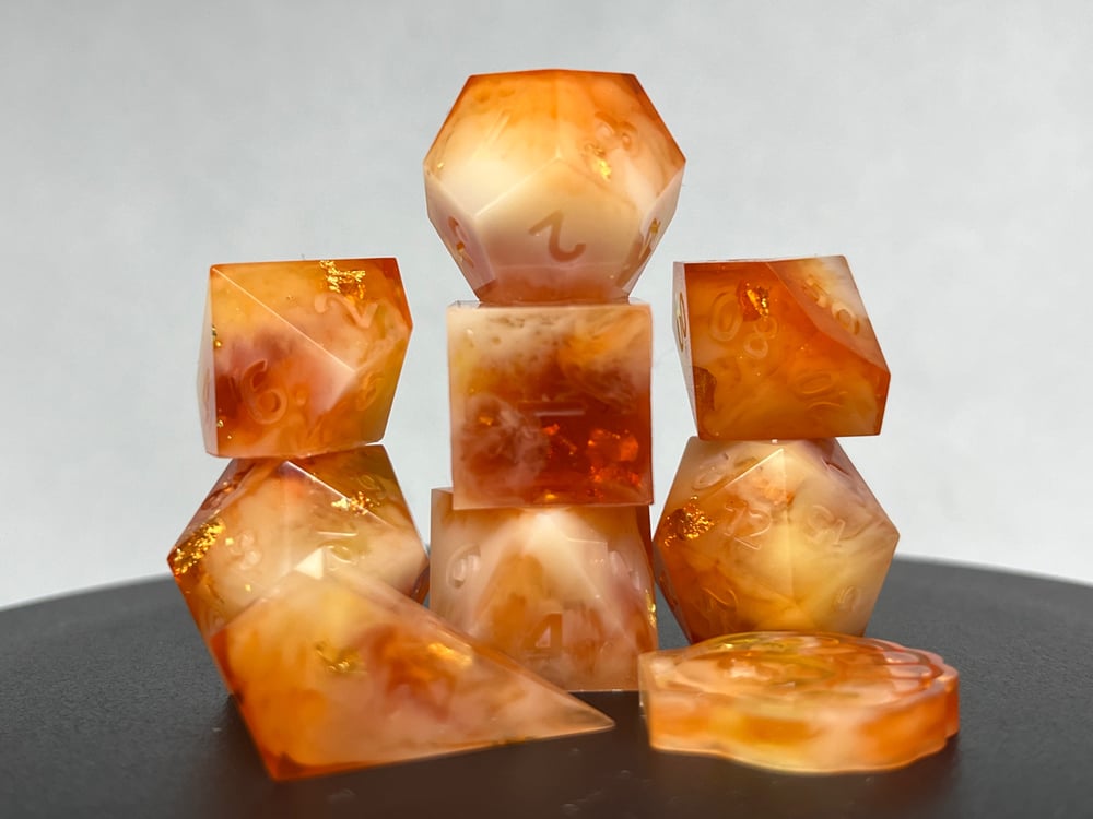 Amber and Incense | 9 Piece Dice Set