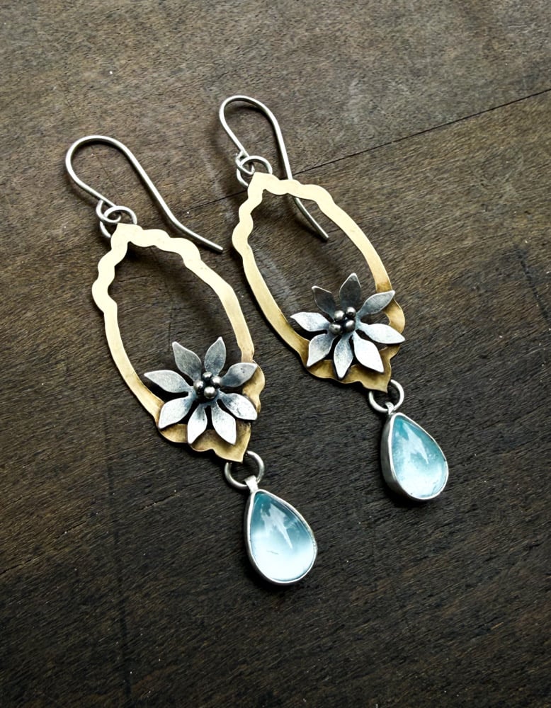 Image of Love-in-a-Mist Dangle Earrings