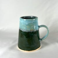 Image 2 of Green & Aqua Flower Mug