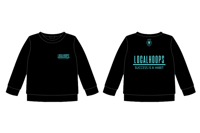 LocalHoops Standard Collection Fleece Crewneck Sweatshirt - Black/Teal