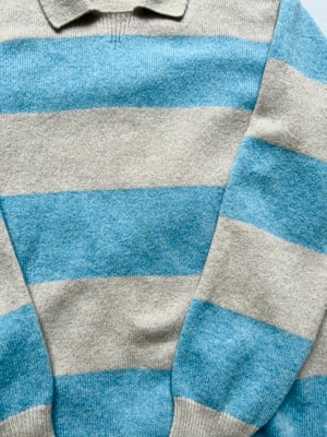 Ballantyne Wool  Striped Polo Sweater - Size 50