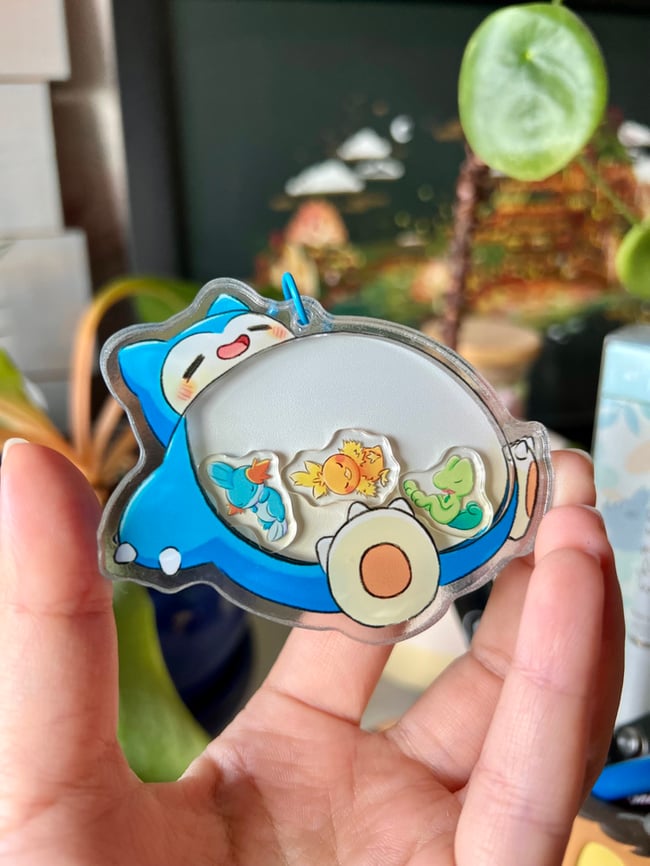 Sleepy Pokemon Shaker Charm