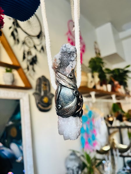 Image of Spirit quartz fairy necklace 
