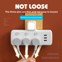 Image 3 of Multi-Functional Office Style USB Plug Adapter Home Use Wireless One To Multiple Plug Board With Lig
