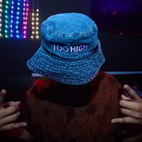 Image 7 of Too High Bucket Hat (Blue Denim)