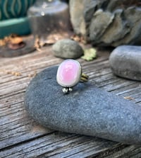 Image 1 of Pink conch mixed metal ring - size 5.25