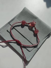 Image 3 of  bunny strawberry quartz bracelet 草莓晶兔兔手绳
