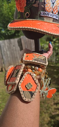 Image 4 of Orange Camo Hat &  4 Stack bracelet stack