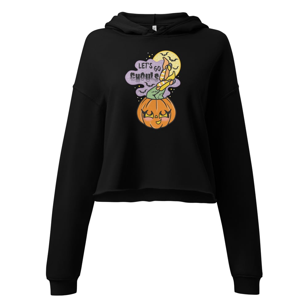Image of LETS GO GHOULS Crop Hoodie