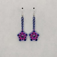 Image 2 of Bright Berry Chainmaille Star Earrings