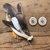 Image 1 of Antler Slice Earrings