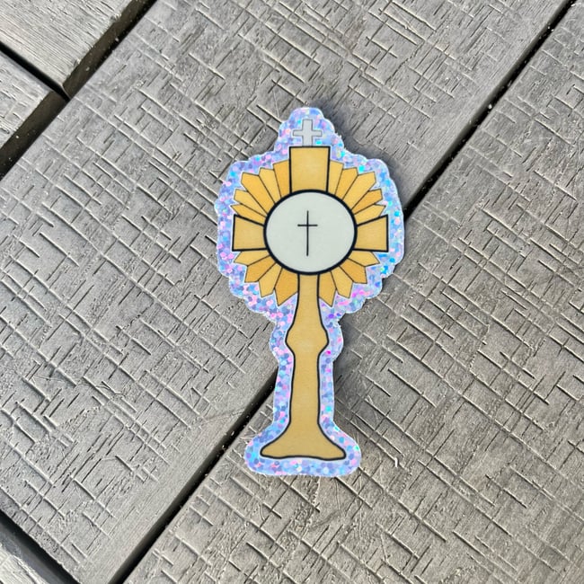Monstrance Glitter Sticker