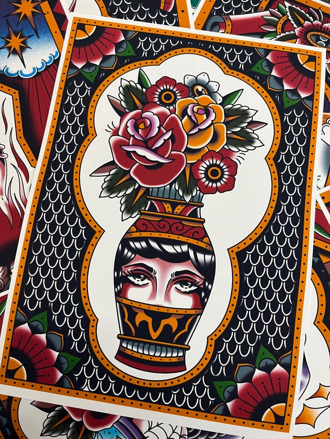Lady head vase