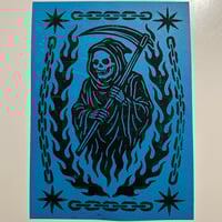 Image 7 of Grim Reaper Linocut Prints