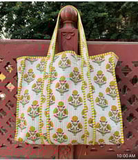 Image 2 of Cotton Quilted Tote