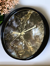 Image 2 of 12” Wall Clock Epoxy Resin Art 'The 909'