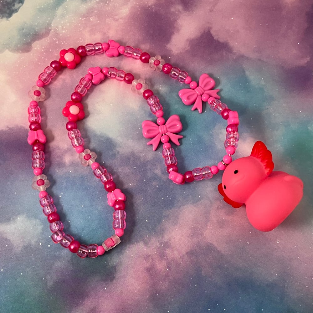 Image of Axolotl Kandi Necklace Collection Kawaii