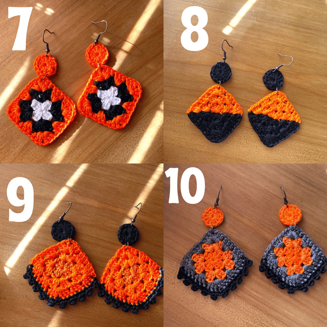 Image of Game Day Granny Square Earrings