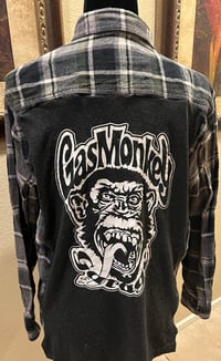 Vintage Black/Green/Gray Flannel Shirt Gas Monkey Garage