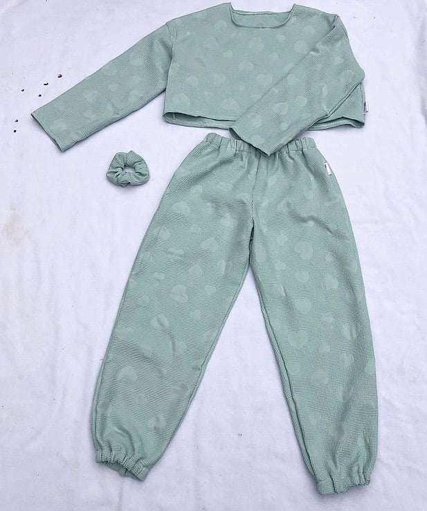 Waffle heart joggers