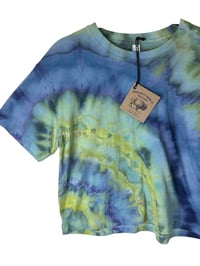 Image 3 of S Crop Tee in Cool Agate Ice Dye 