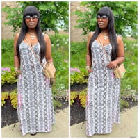 Snakeskin long maxi w/ pockets 