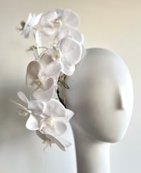 Image 2 of White orchid headpiece