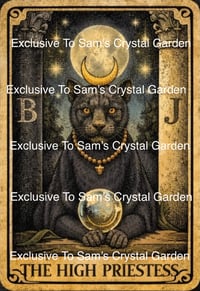The High Priestess Tarot Print- Black Cat 